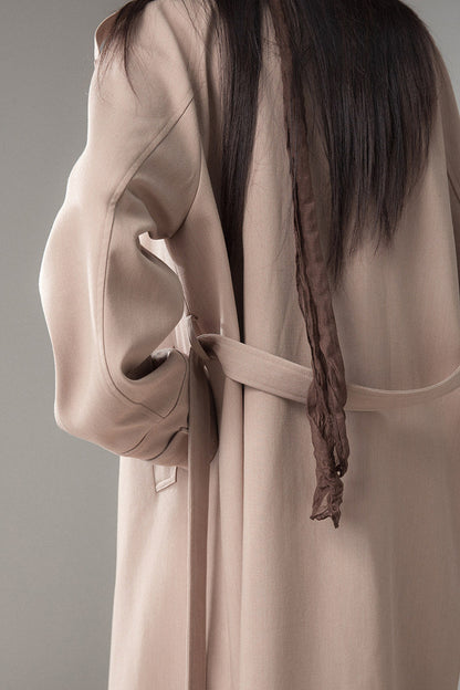 Detachable Shawl Wool Trench Coat