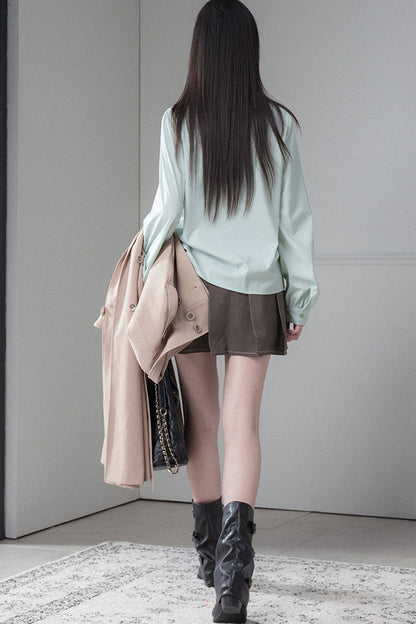 Wave Ruffle Ruffled Edge Shirt