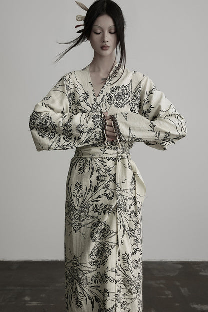 Floral Print Wrap Dress