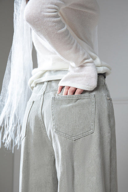 Washed Green Rose Jeans