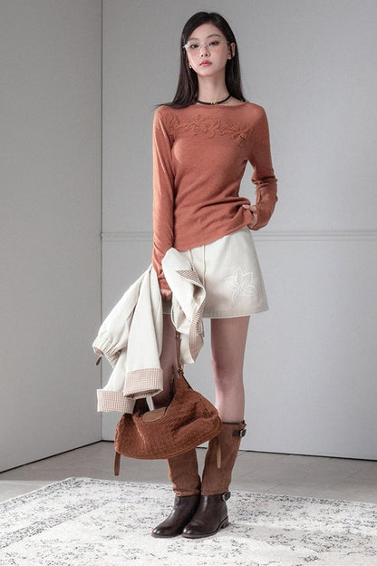 Printed Lyocell Jacket and Skirt Set