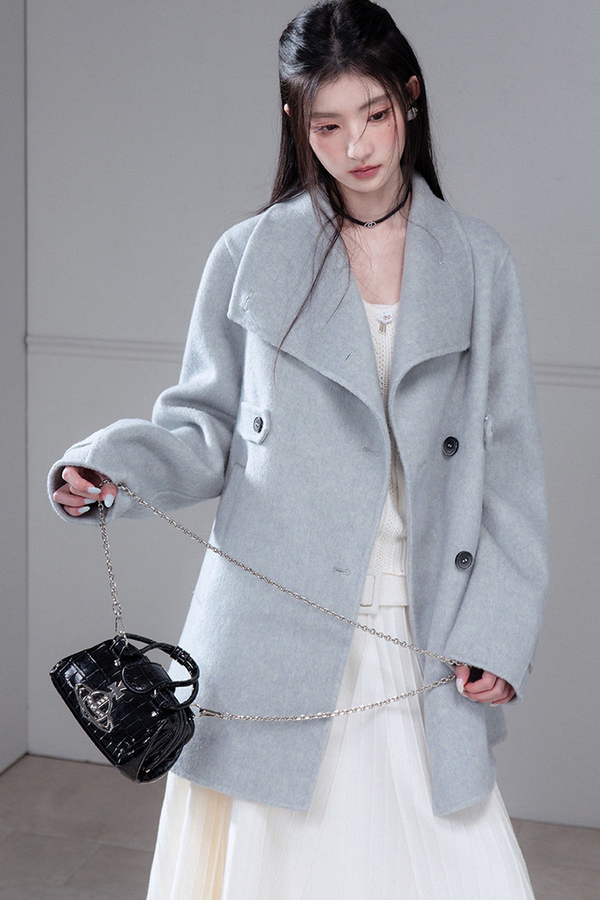 Camel Wool Silk Shawl Coat