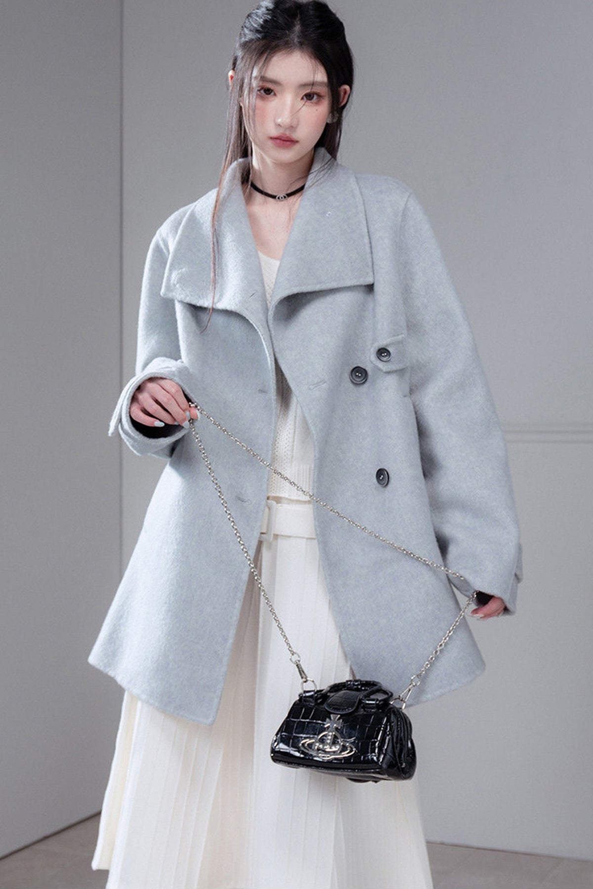 Camel Wool Silk Shawl Coat