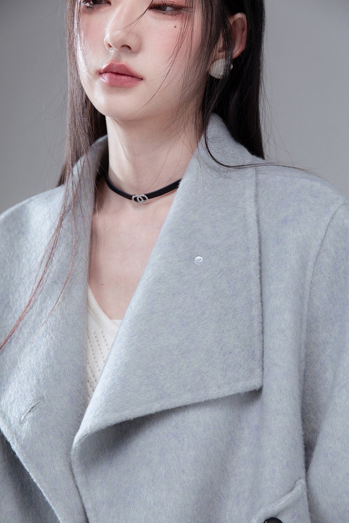 Camel Wool Silk Shawl Coat
