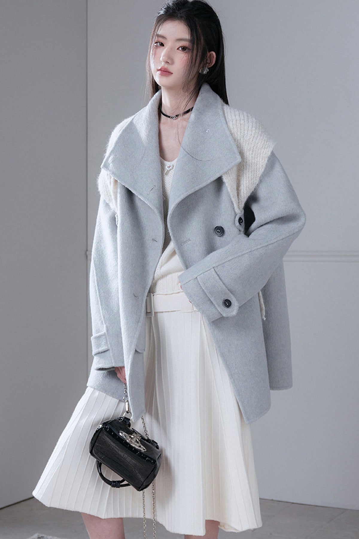 Camel Wool Silk Shawl Coat