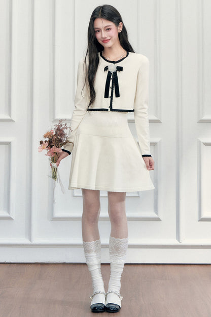 A-Line Dress Cardigan Set-Up