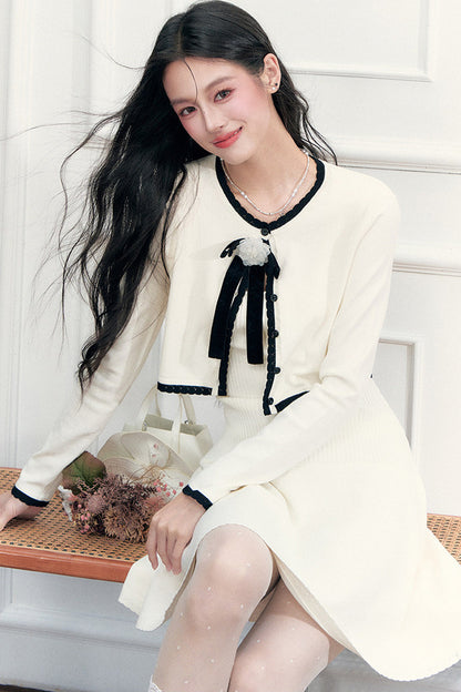 A-Line Dress Cardigan Set-Up