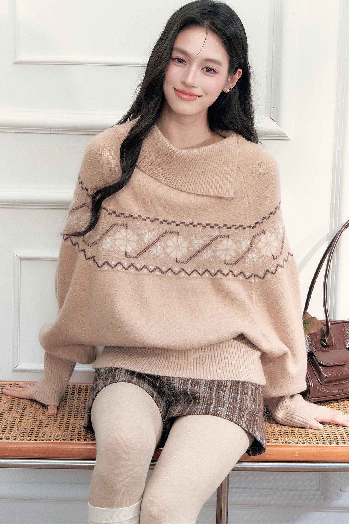 Fair Isle Jacquard Batwing Sweater