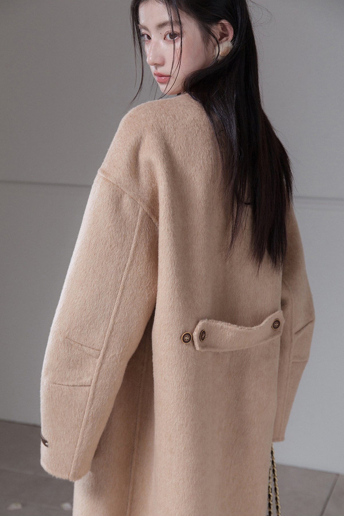 Chestnut Brown Double-Sided Wool Coat