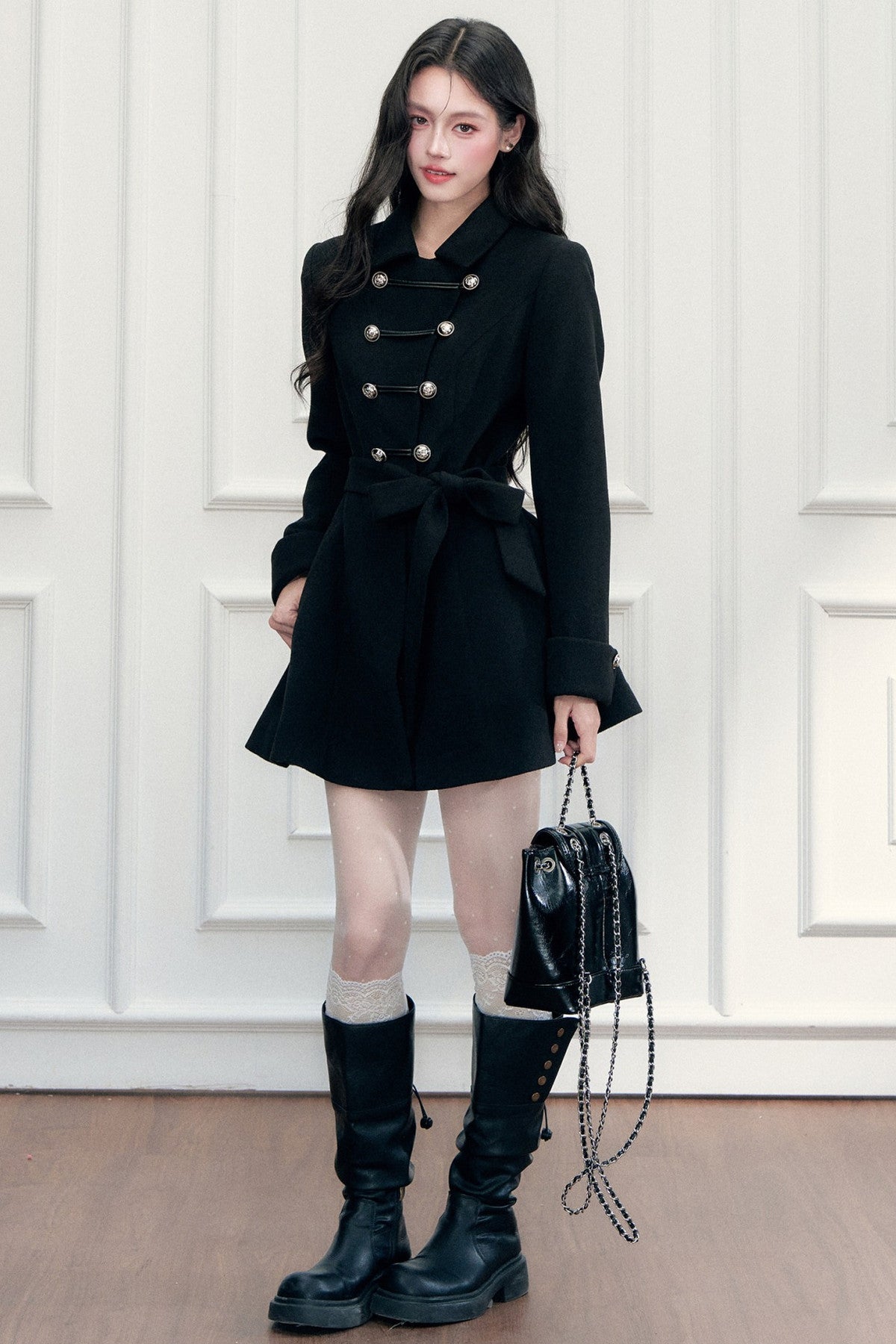 Napoleon Knight Style Woolen Cape Jacket Set-Up
