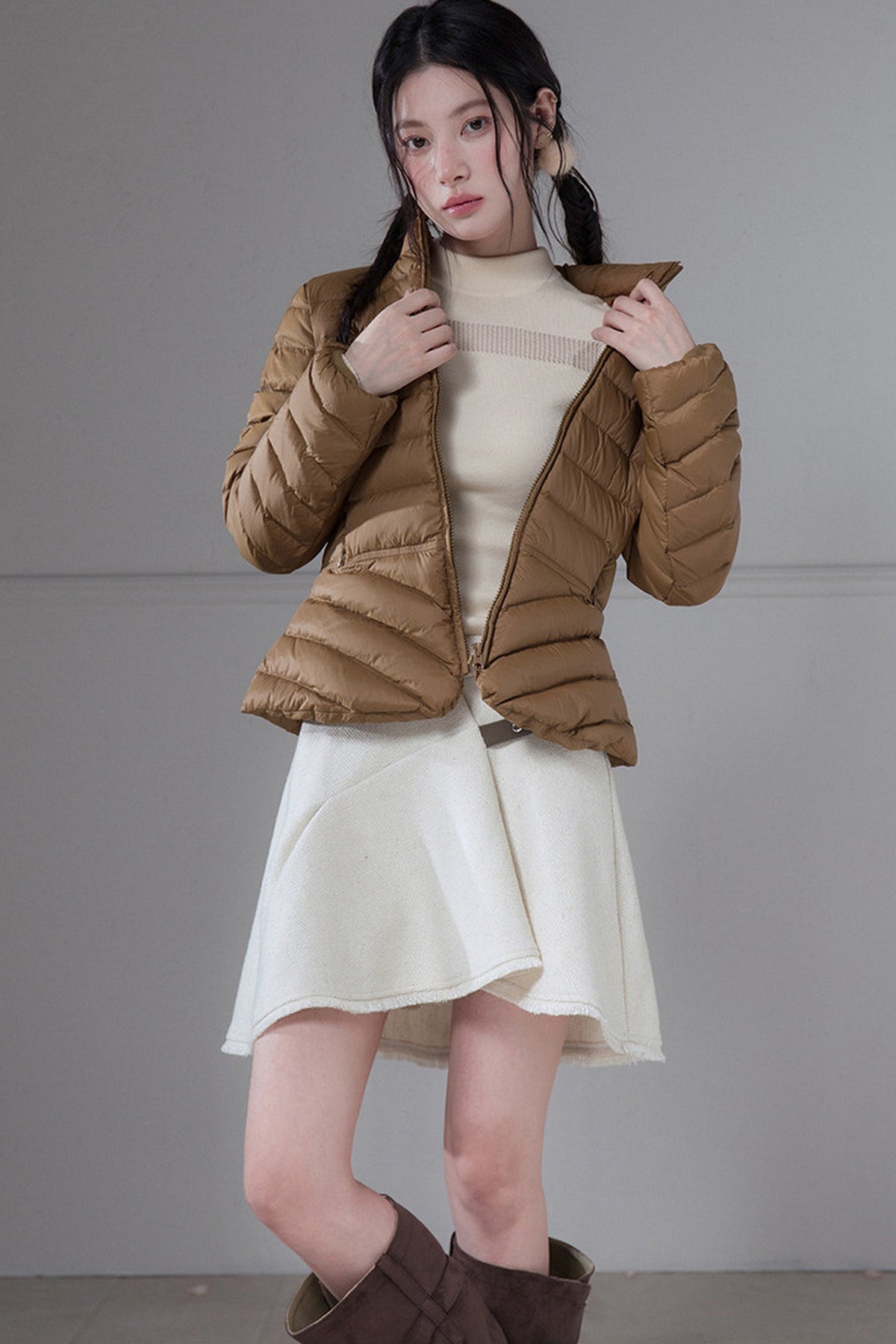 Ribbed Down Jacket