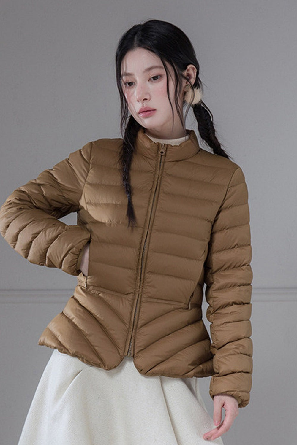 Ribbed Down Jacket