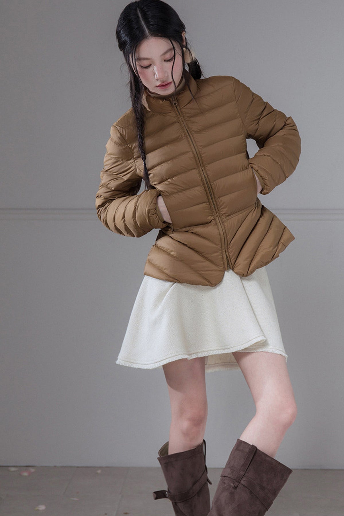 Ribbed Down Jacket
