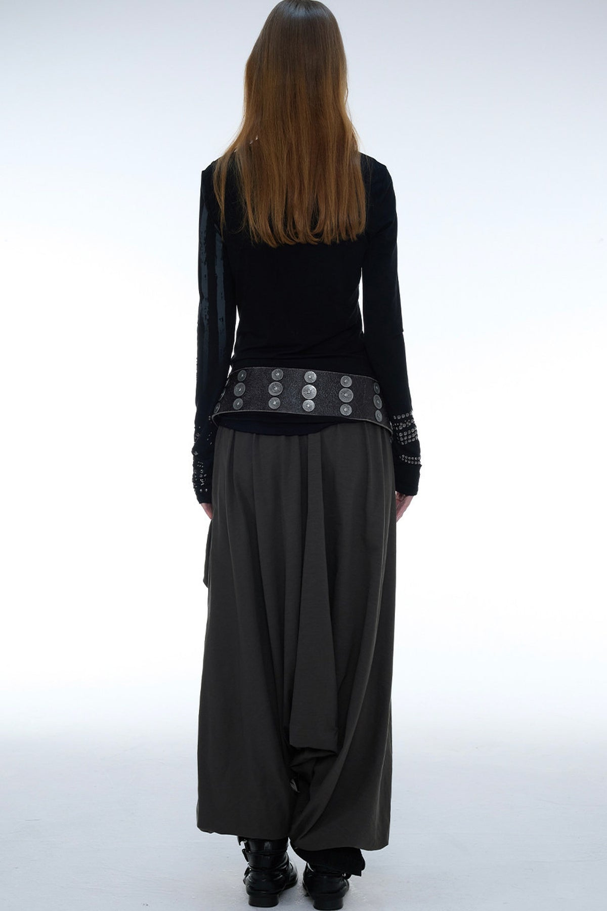 Low-Crotch Harem Cuffed Pants
