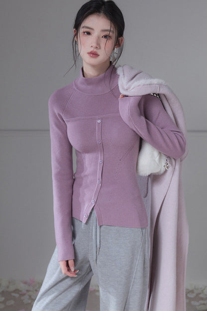 Maglione modellante a maglia in lana merino, strato base
