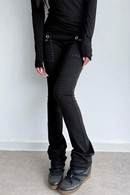 Straight-Leg Slightly Flared Stacked Base Layer Leggings