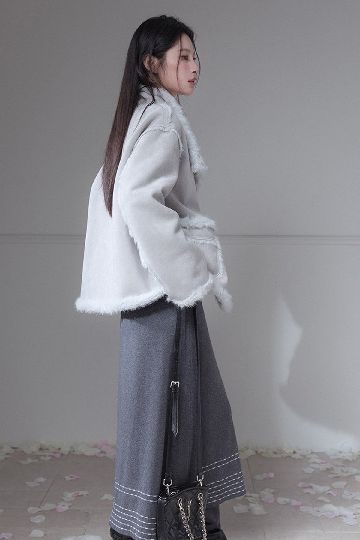 Reversible Suede And Faux Fur Jacket
