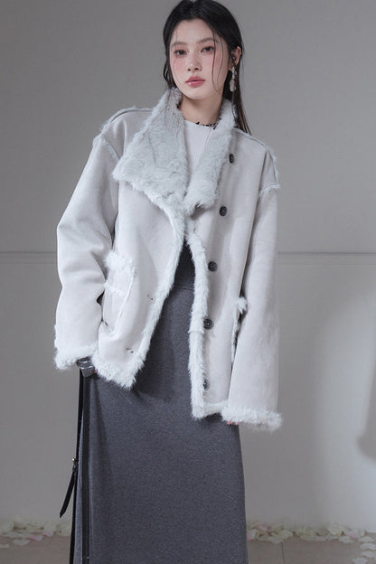Reversible Suede And Faux Fur Jacket