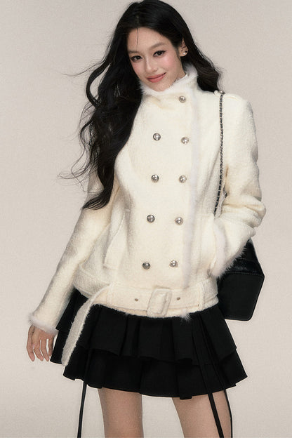 Double-Breasted Mink Fur Jacket