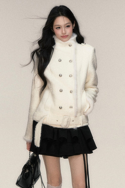 Double-Breasted Mink Fur Jacket