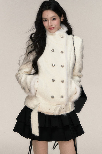Double-Breasted Mink Fur Jacket