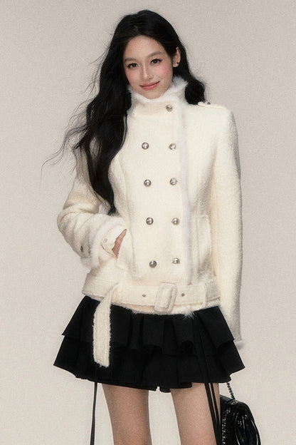 Double-Breasted Mink Fur Jacket
