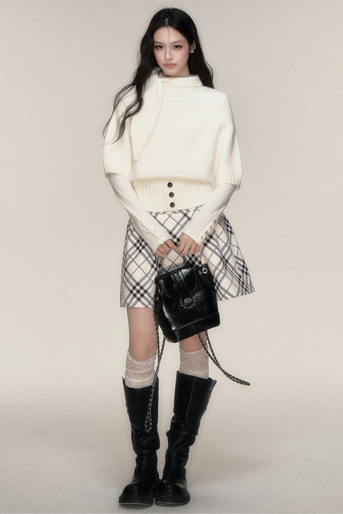 Style Sweater And Skirt Set-Up