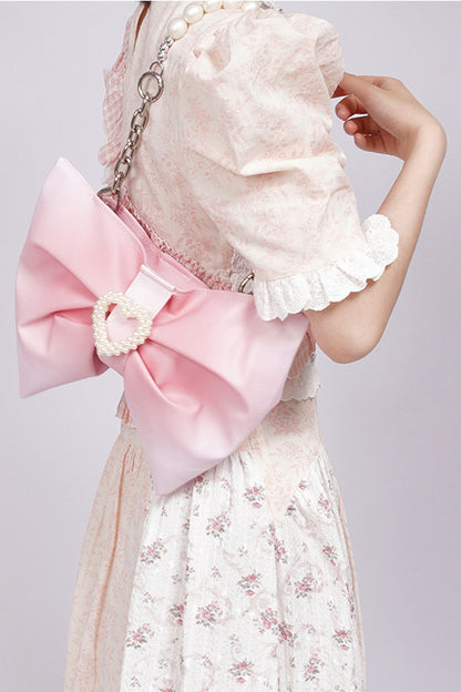 Gradient Bowknot Shoulder Bag