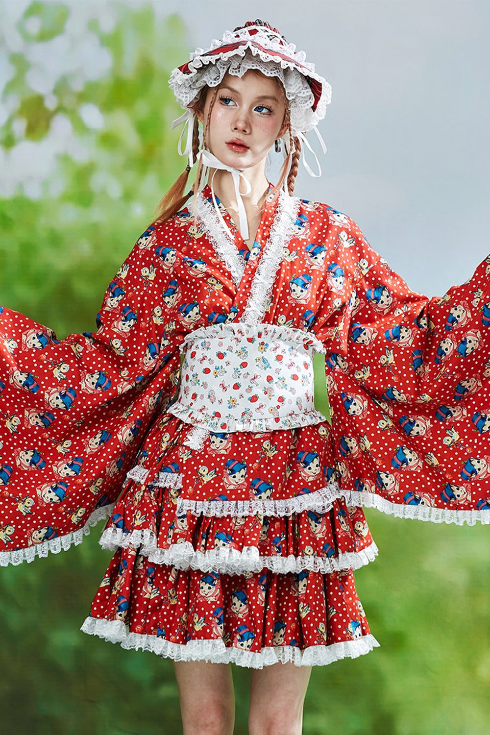 Showa Retro Childlike Kimono Top
