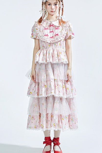 Showa-Era Pink Lolita Dress