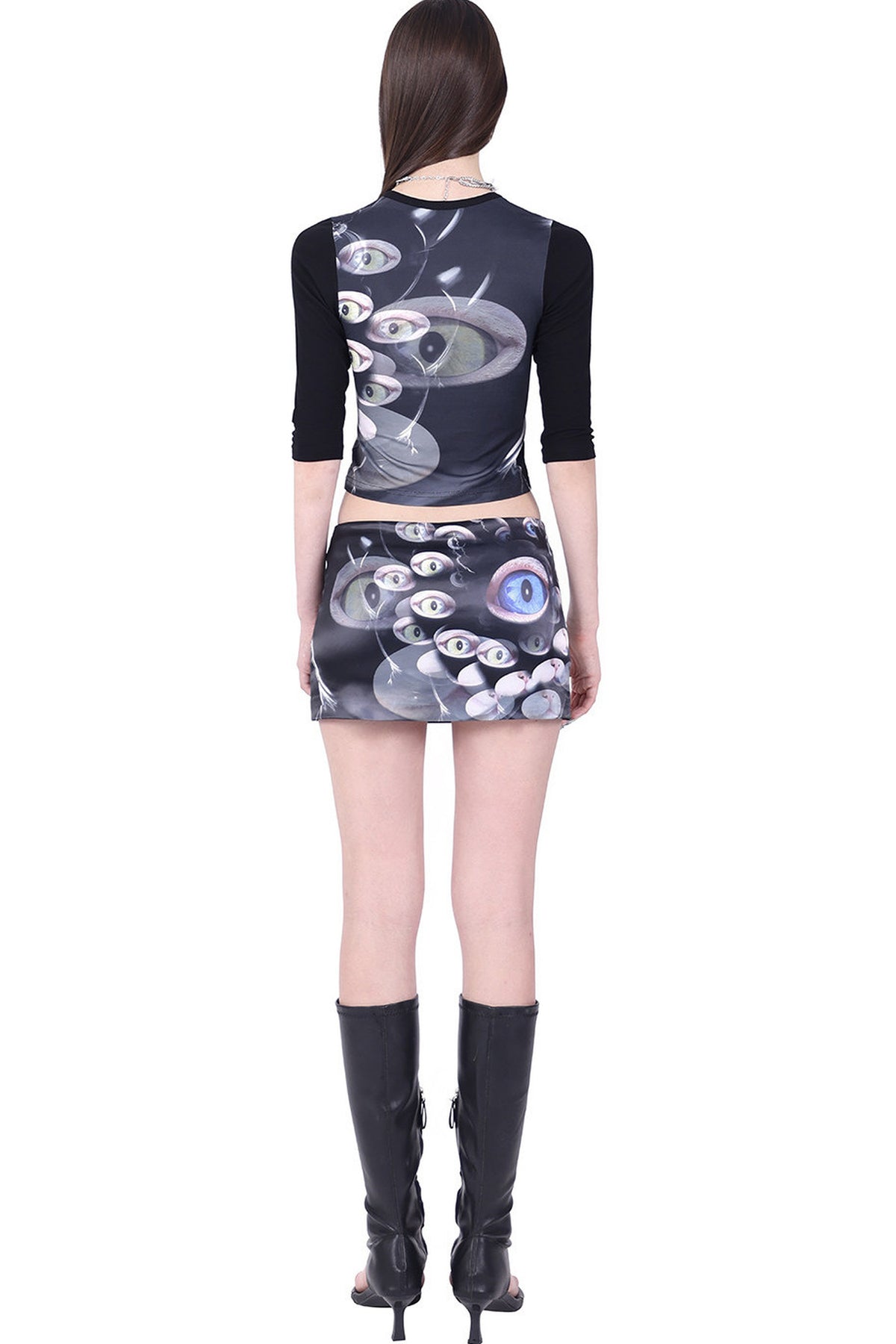 Cat Eye A-Line Mini Skirt
