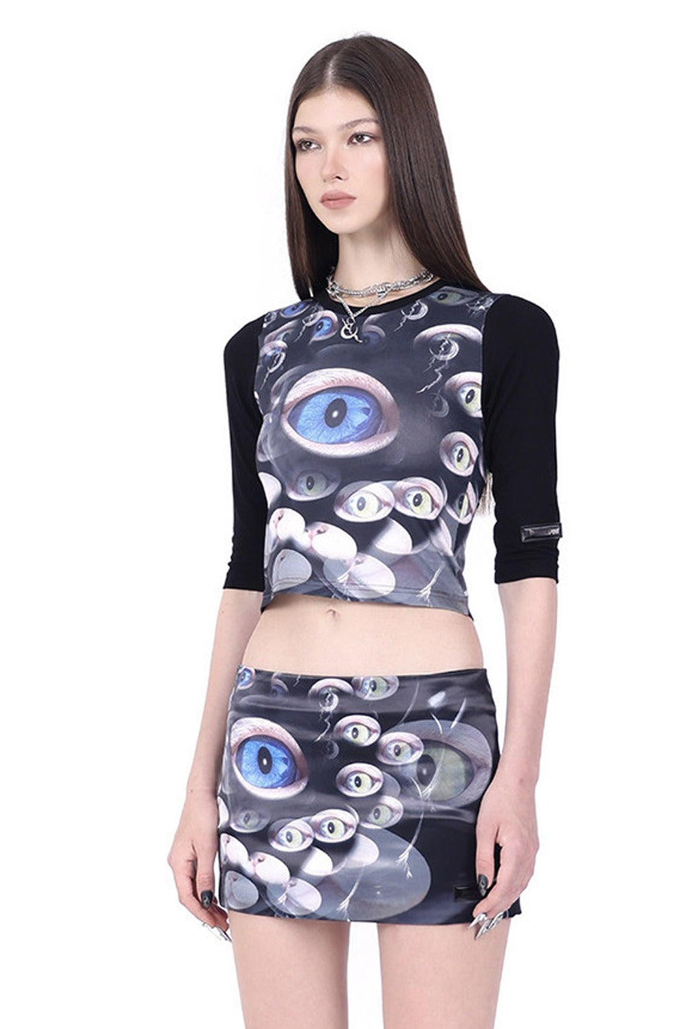 Cat Eye A-Line Mini Skirt