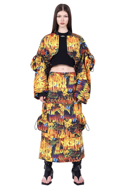 Y2K Silhouette Sleeve Short Jacket