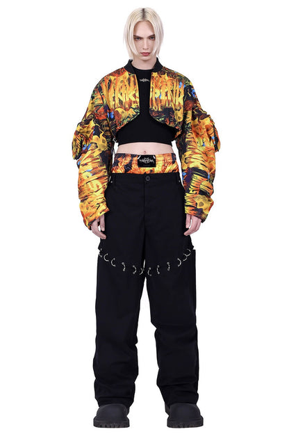 Y2K Silhouette Sleeve Short Jacket