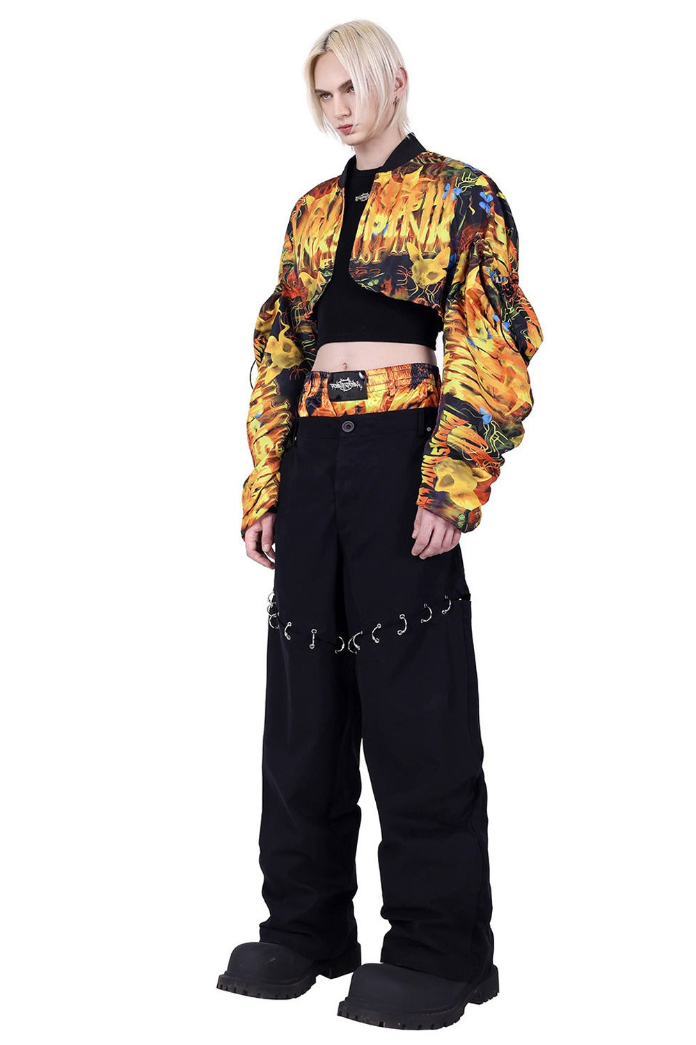 Y2K Silhouette Sleeve Short Jacket