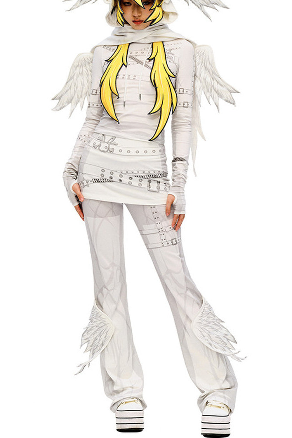 Angel Print Wing Pants