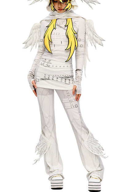 Angel Print Wing Pants