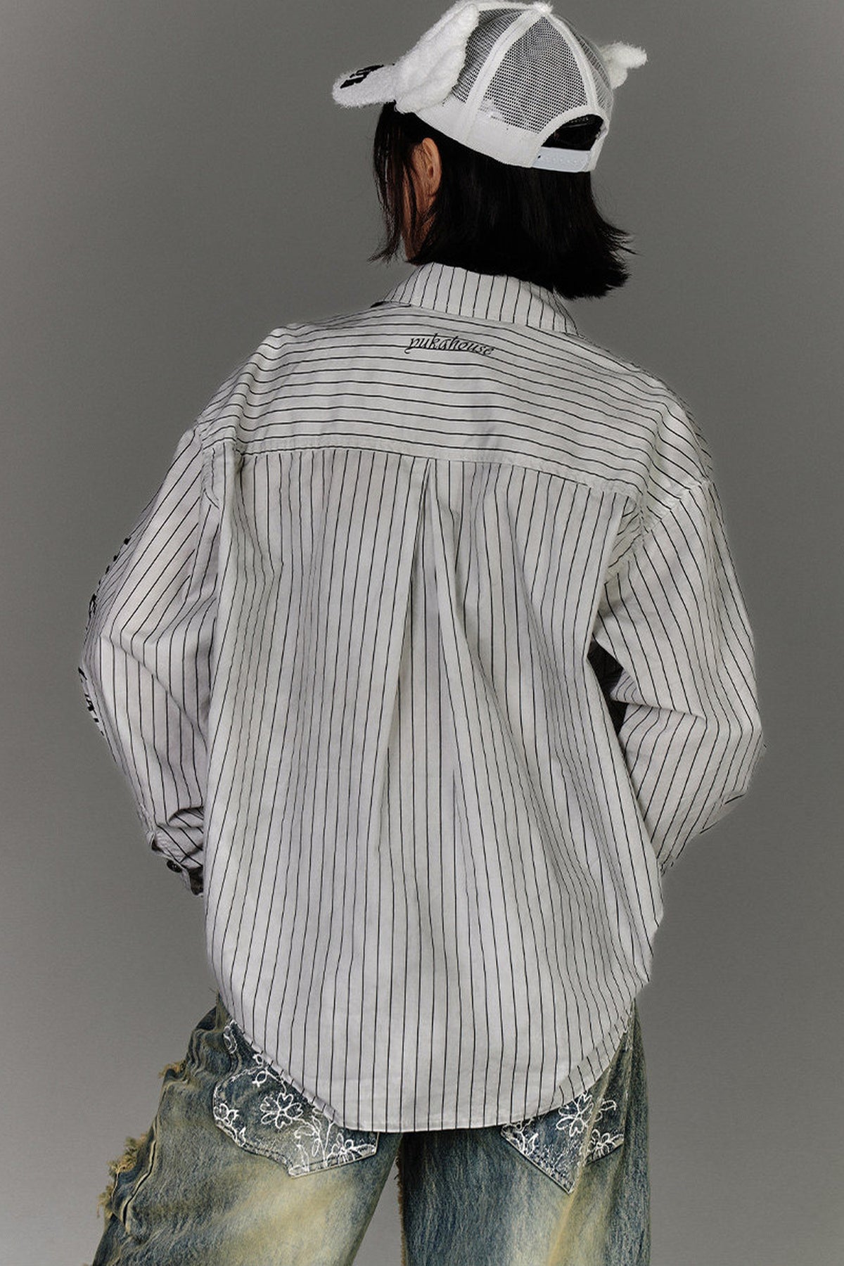 Loose Striped Shirt and Cami Set-Up