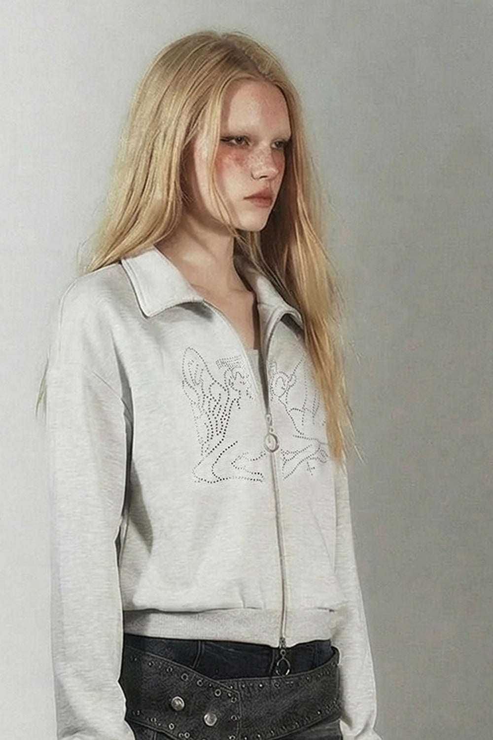 Angel Fleece Rhinestone Cardigan