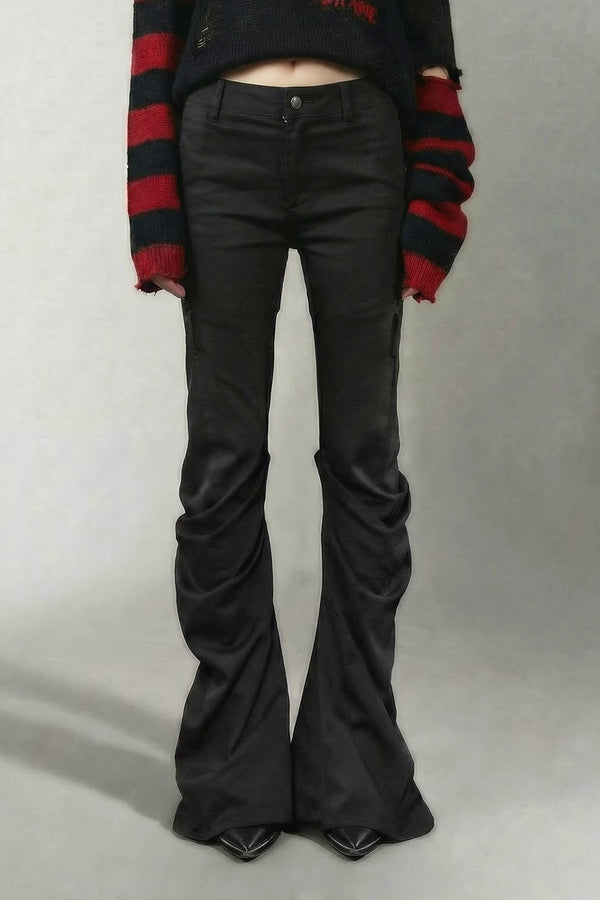 Wing Print Pleated Scimitar Jeans