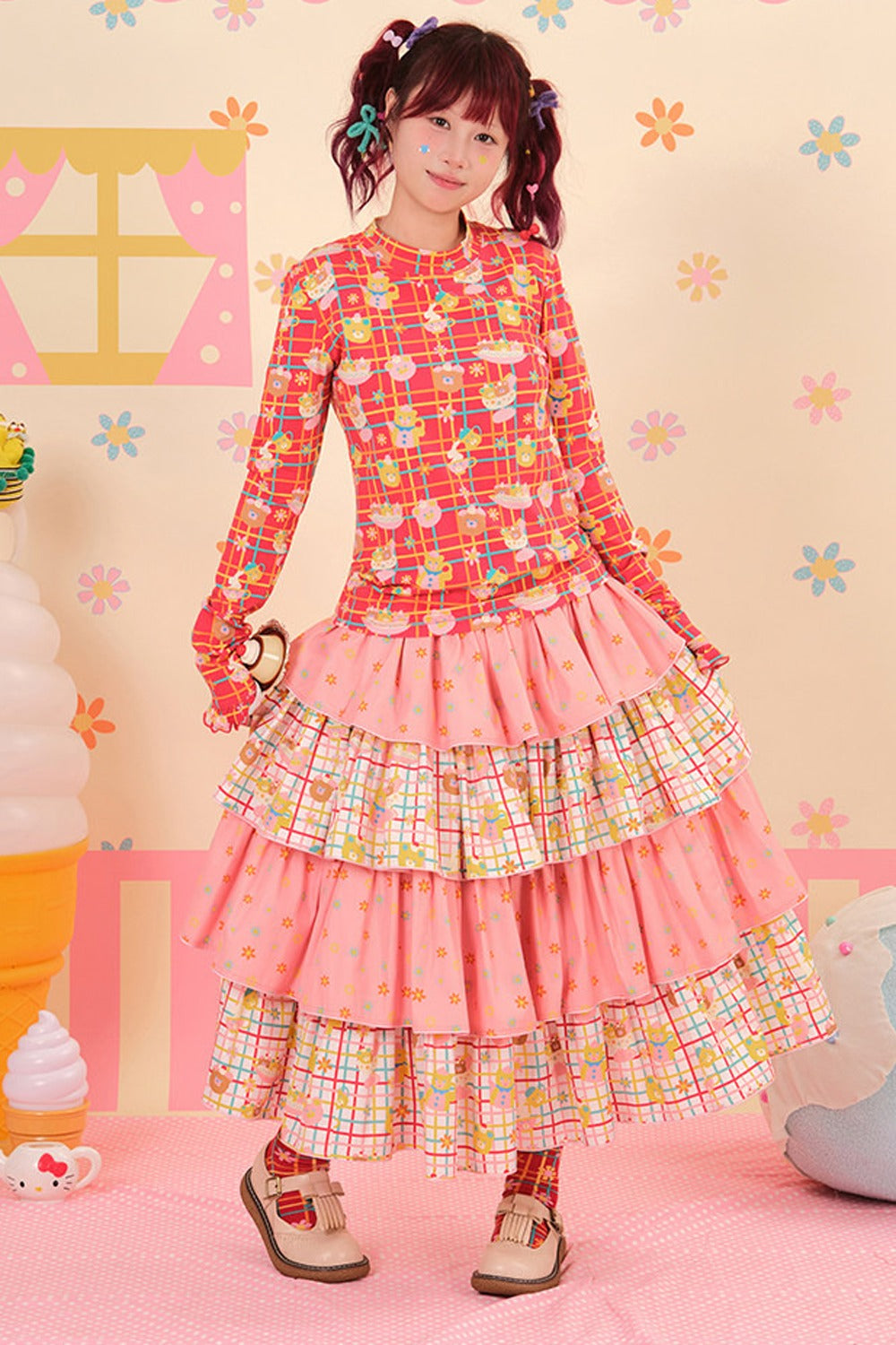 Showa Dessert Two-Tone Cake Skirt