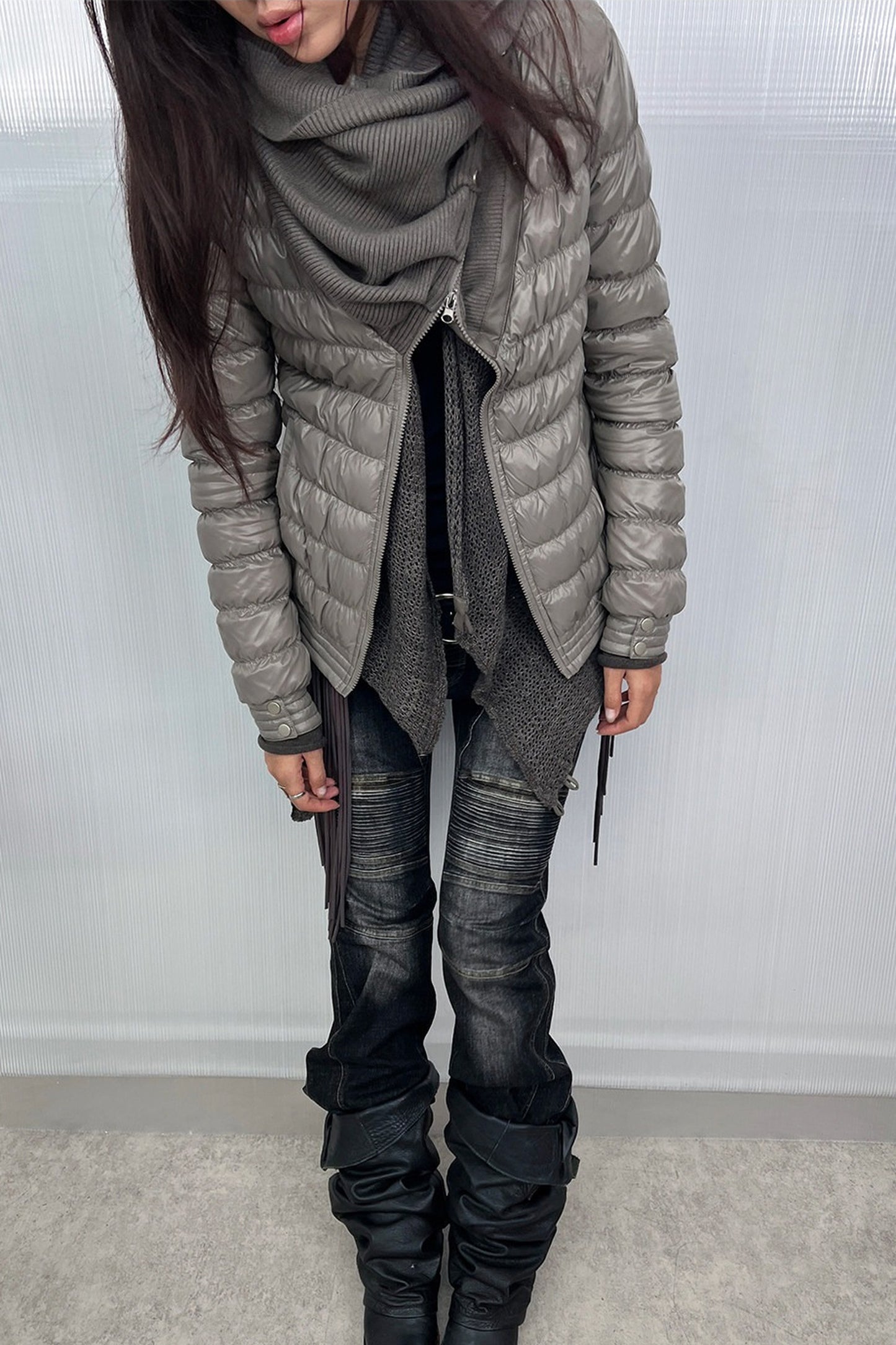Ribbed Down Jacket