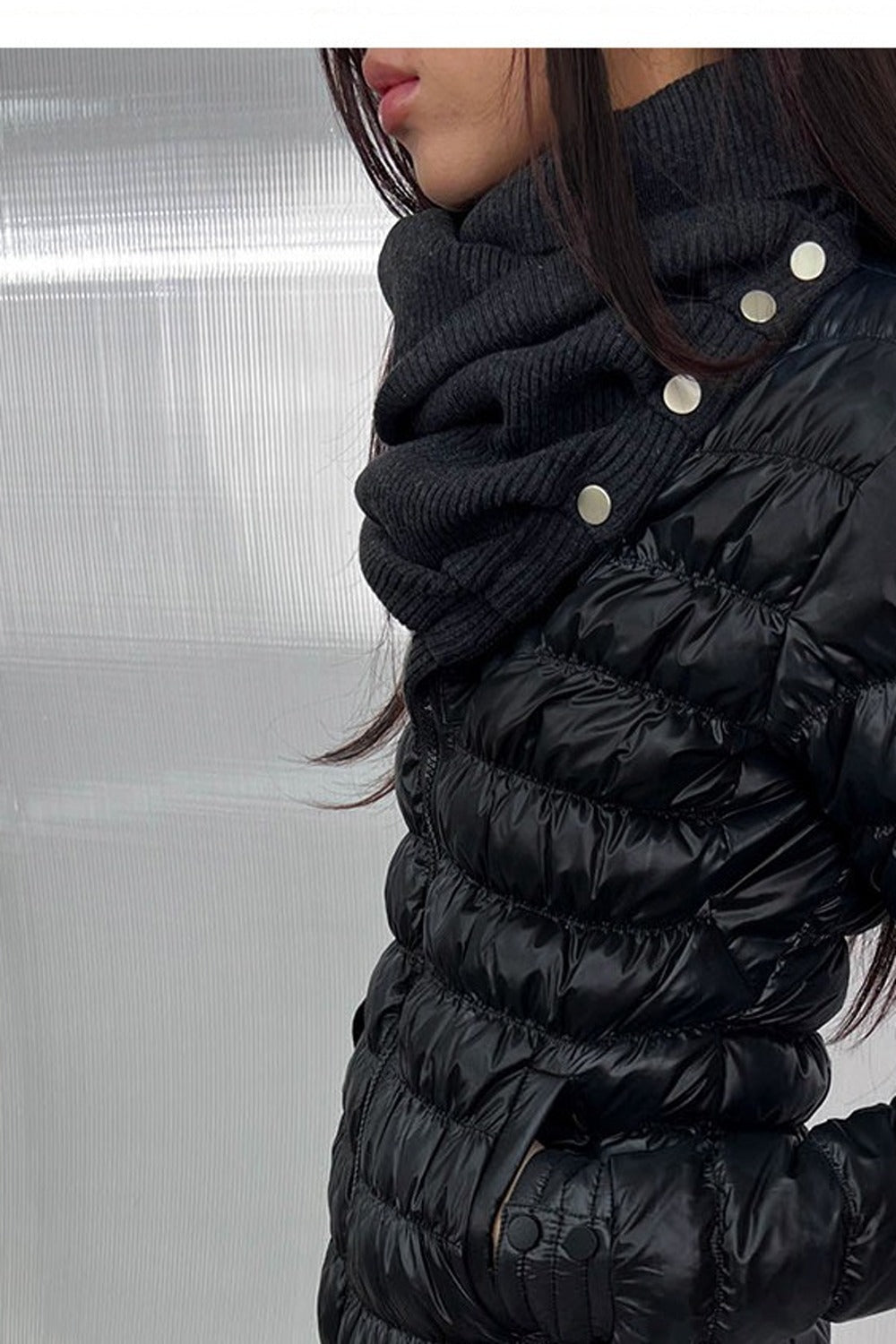 Ribbed Down Jacket