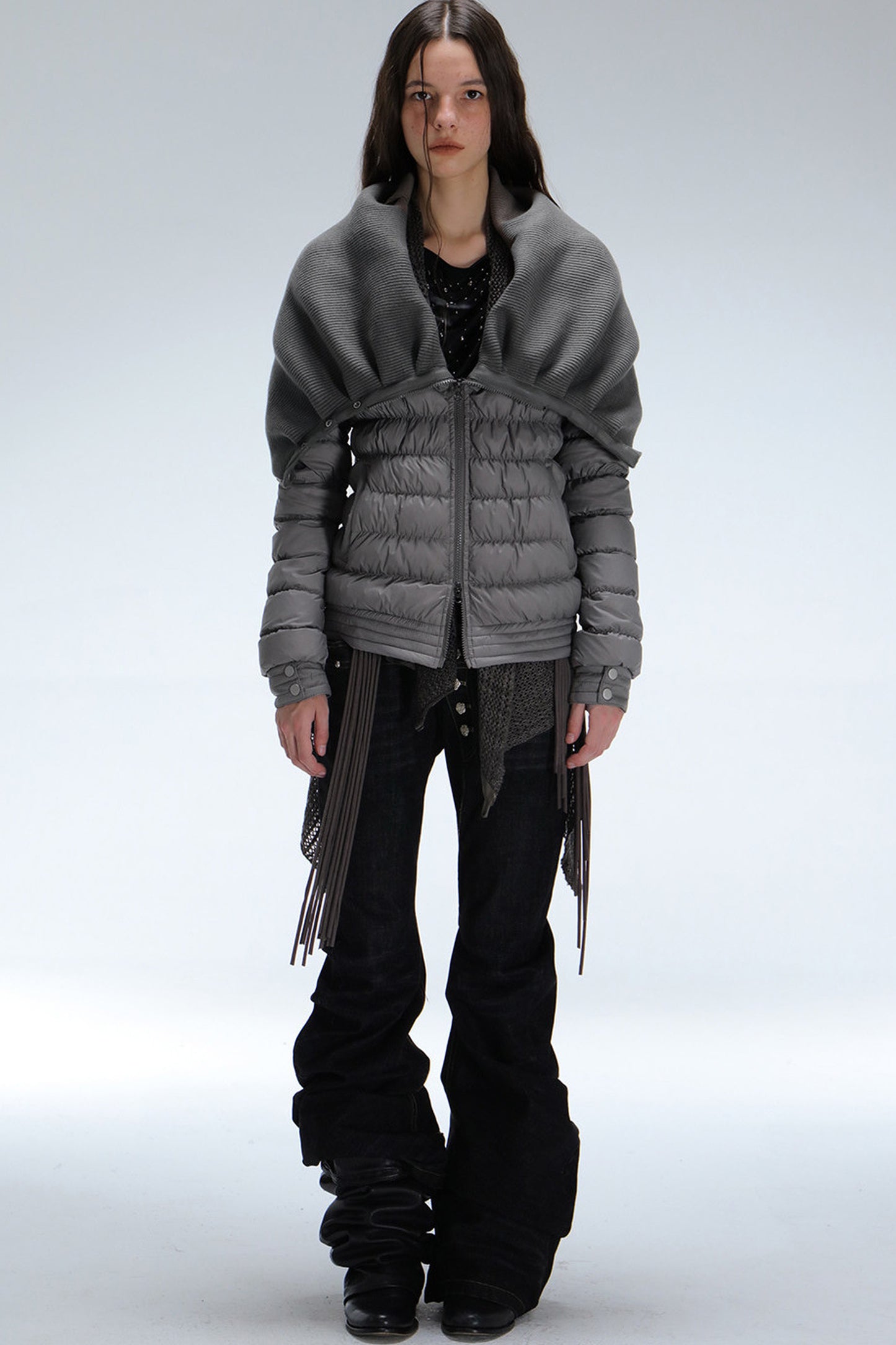 Ribbed Down Jacket