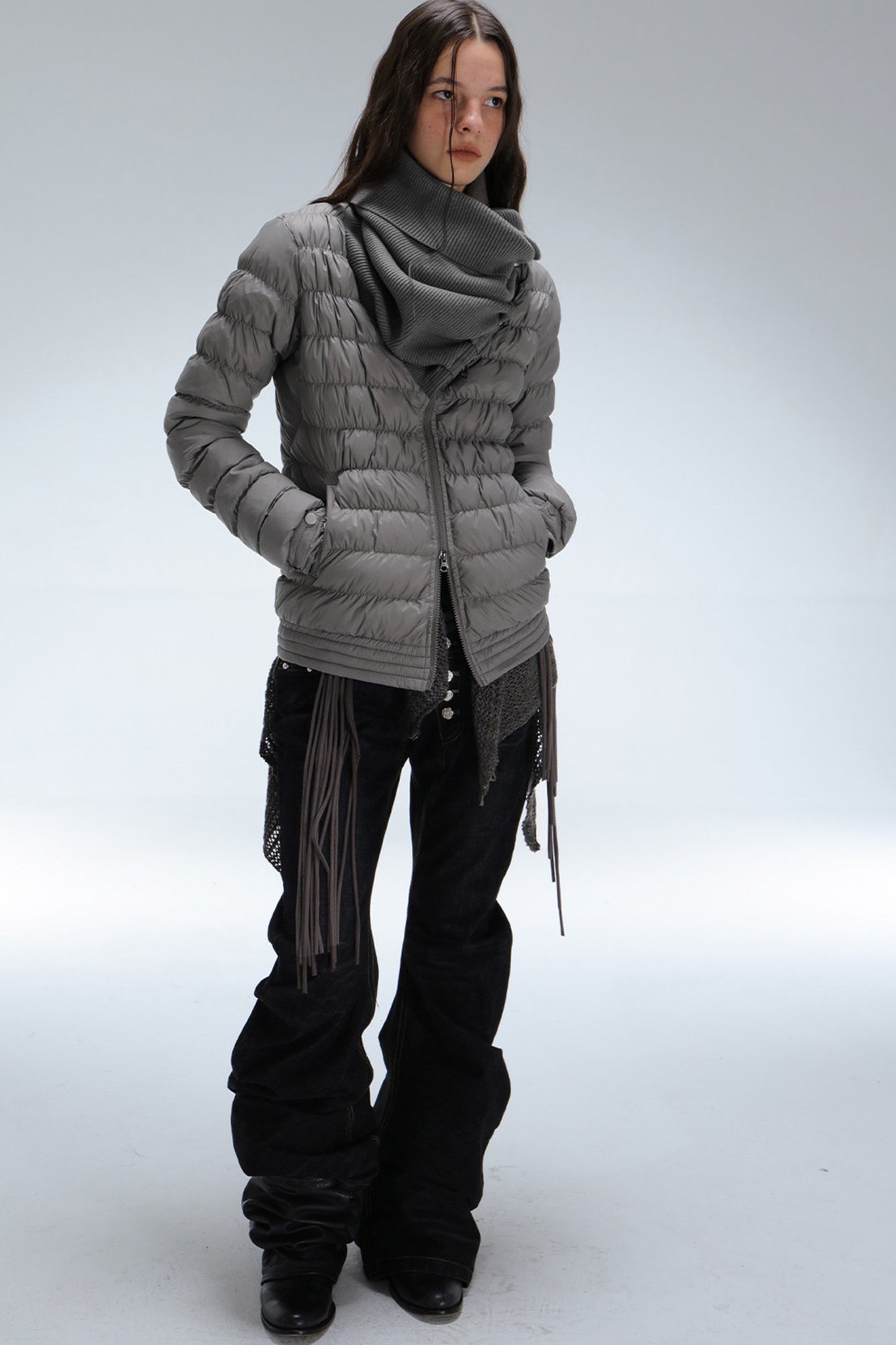 Ribbed Down Jacket