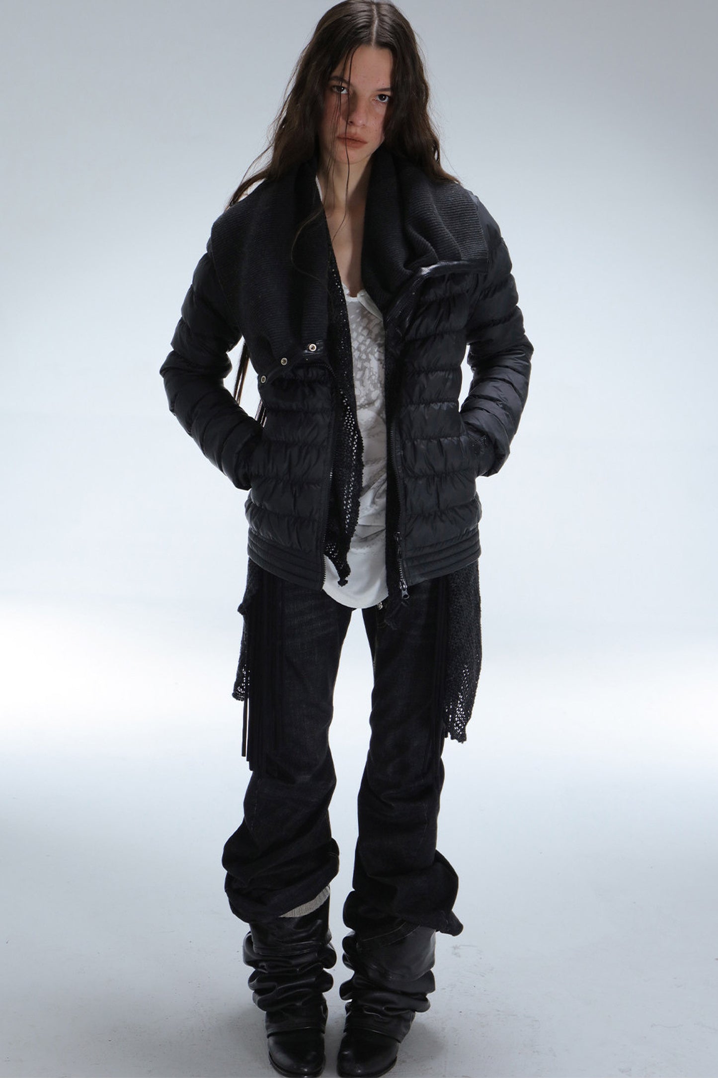 Ribbed Down Jacket