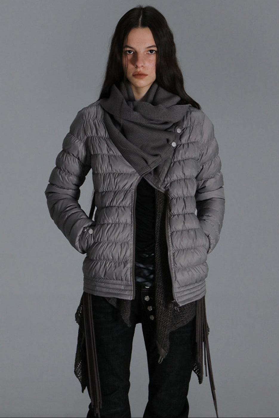 Ribbed Down Jacket