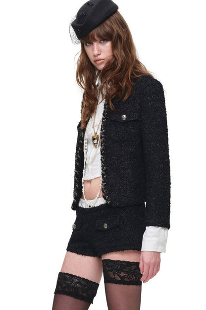 Heavy-Weight Tweed Jacket and Shorts Set-Up