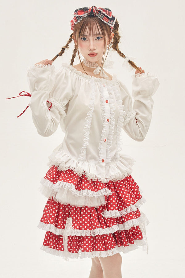 Retro Bow Lolita Blouse