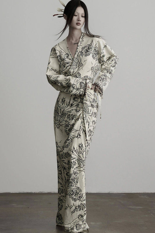 Floral Print Wrap Dress
